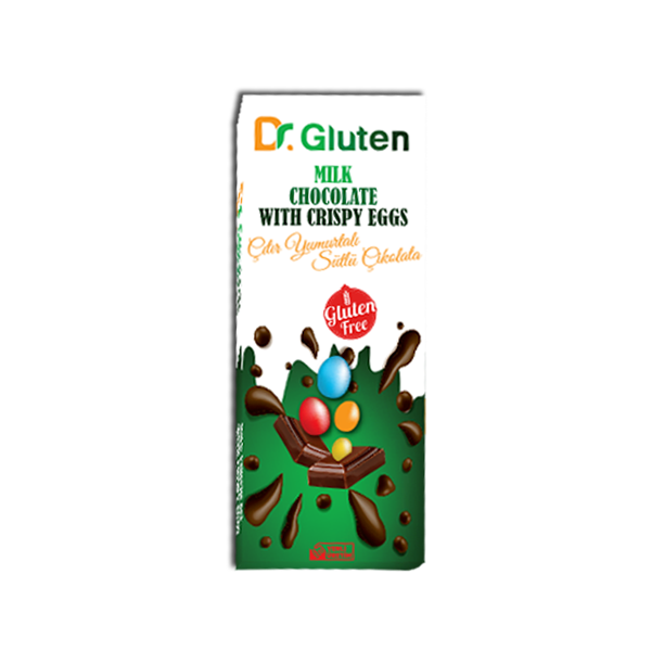 Dr.Gluten Glutensiz Çıtır Yumurtalı Sütlü Çikolata 80 Gr.