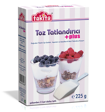 TAKİTA Toz Tatlandırıcı +Plus 225gr