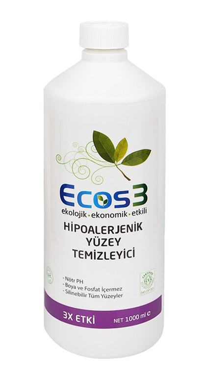 Ecos3 Organik ve Hipoalerjenik Yüzey Temizleyici (1000 ml)