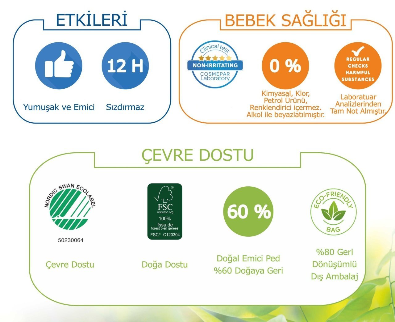 Tidoo Nature Antialerjik-Ekolojik Bebek Bezi No:4 Maxi Single (9-20 kg 23 Adet)