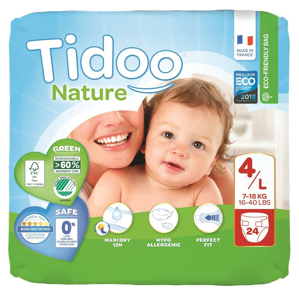 Tidoo Nature Antialerjik-Ekolojik Bebek Bezi No:4 Maxi Single (7-18 kg 24 Adet)