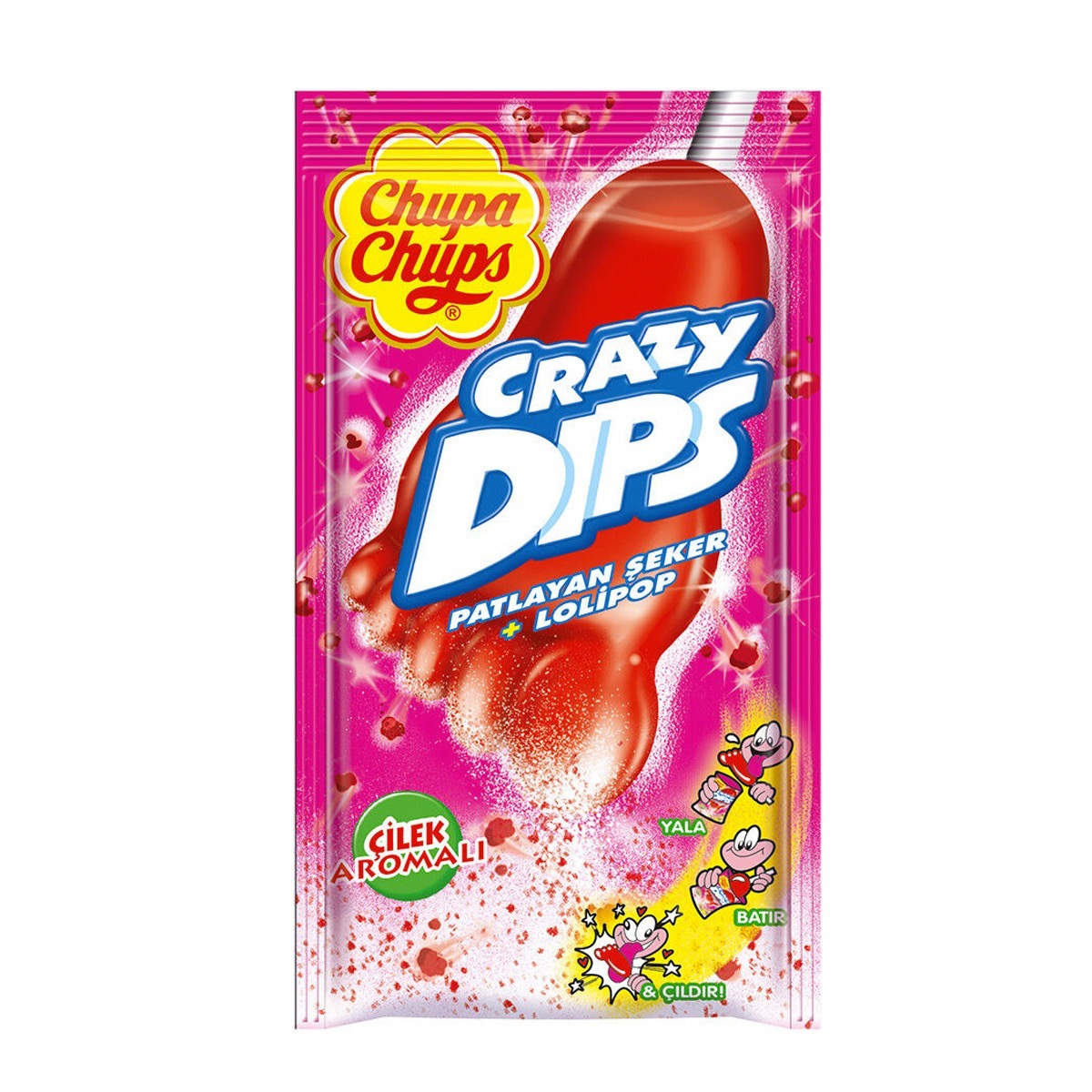 Chupa Chups Crazy Dips Çilek 16 Gr.